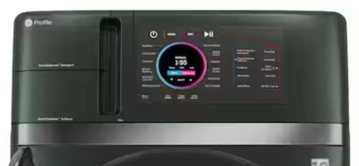 Coming Soon 2026 Drop-In Series for JADE GREEN GE Profile Model # PFQ97HSPVGN 4.8 Cu. Ft. Capacity Smart Front Load Washer/Dryer Combo